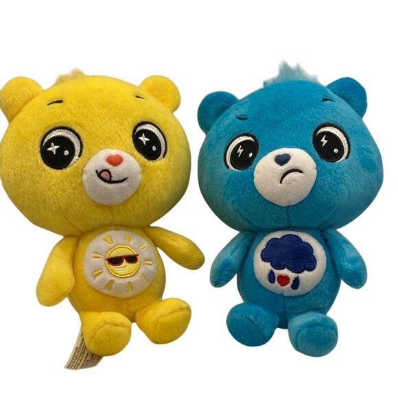 Set Of 2 Care Bears 40th Anniversary Care Bear Cubs 9-In Plush Grumpy & Funshine - Picture 1 of 6